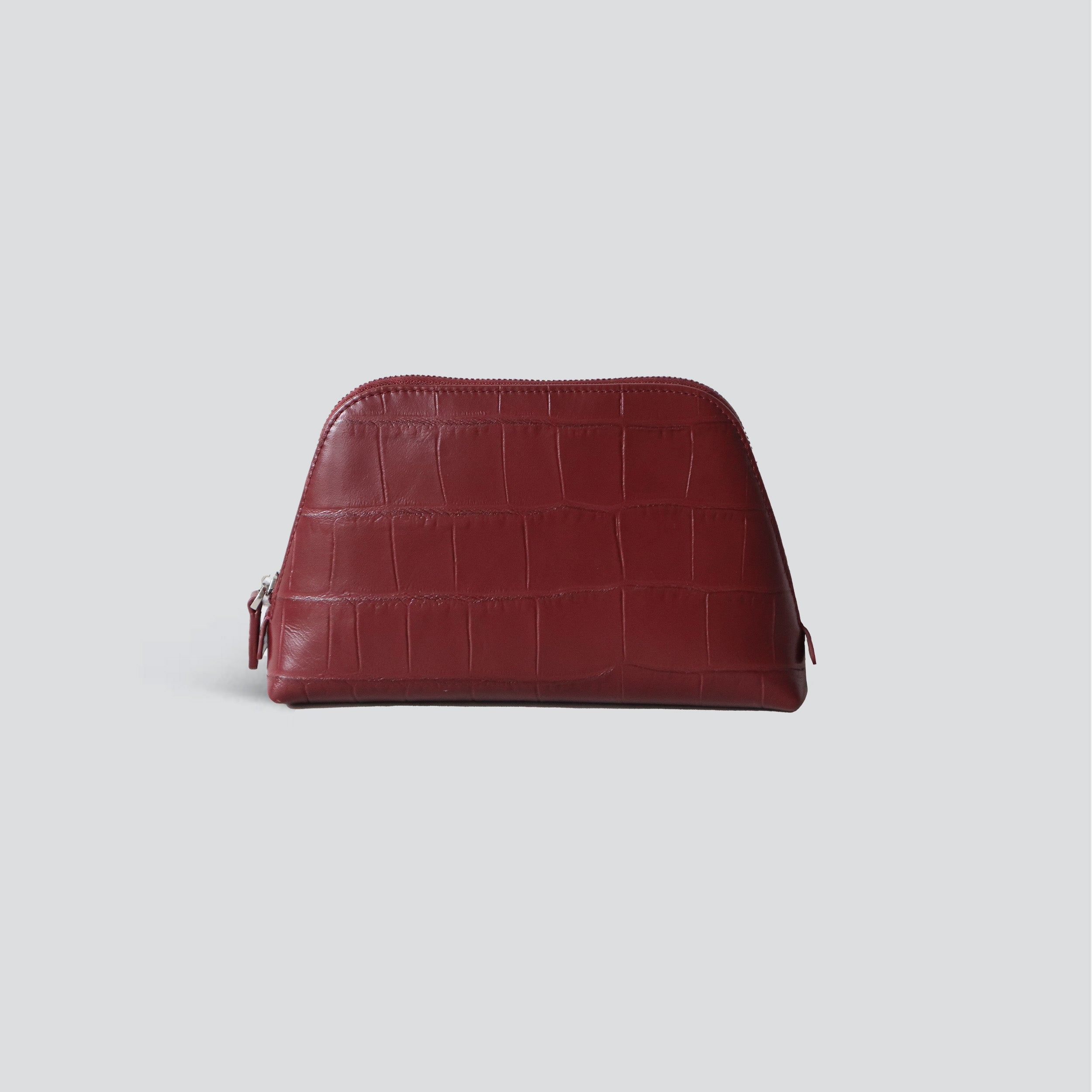 Makeup Bag - soft croco dahlia red