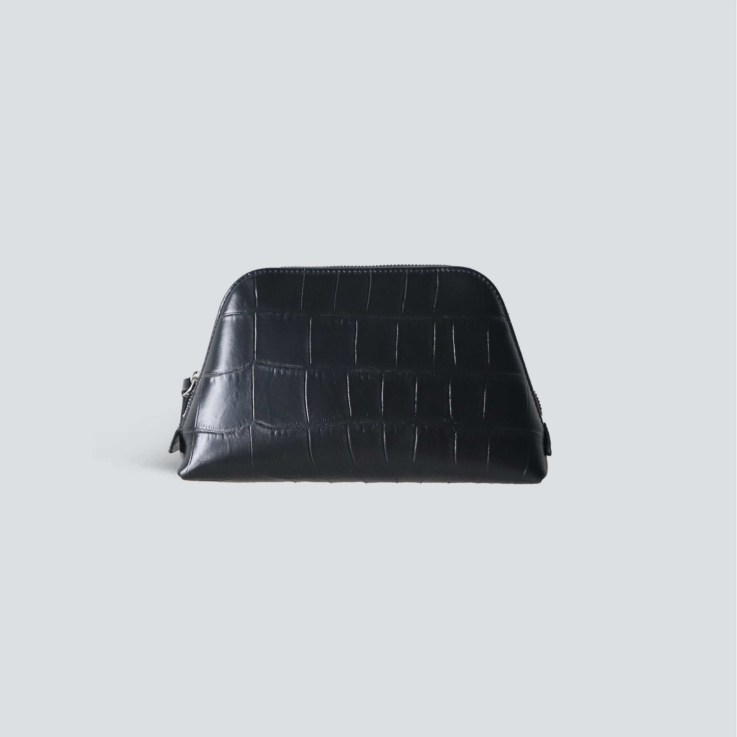 Makeup Bag - soft croco black